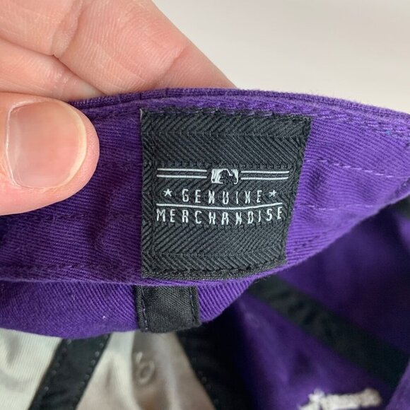 Colorado Rockies MLB Purple Gray 47 Brand Clean Up Spring Training Strapback Hat - Picture 7 of 8